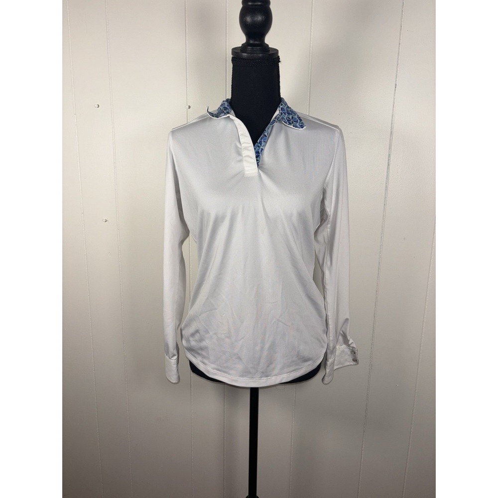 dover saddlery IconEQ Ladies' Showtime Long-Sleeve Show Shirt Small *spots Shown